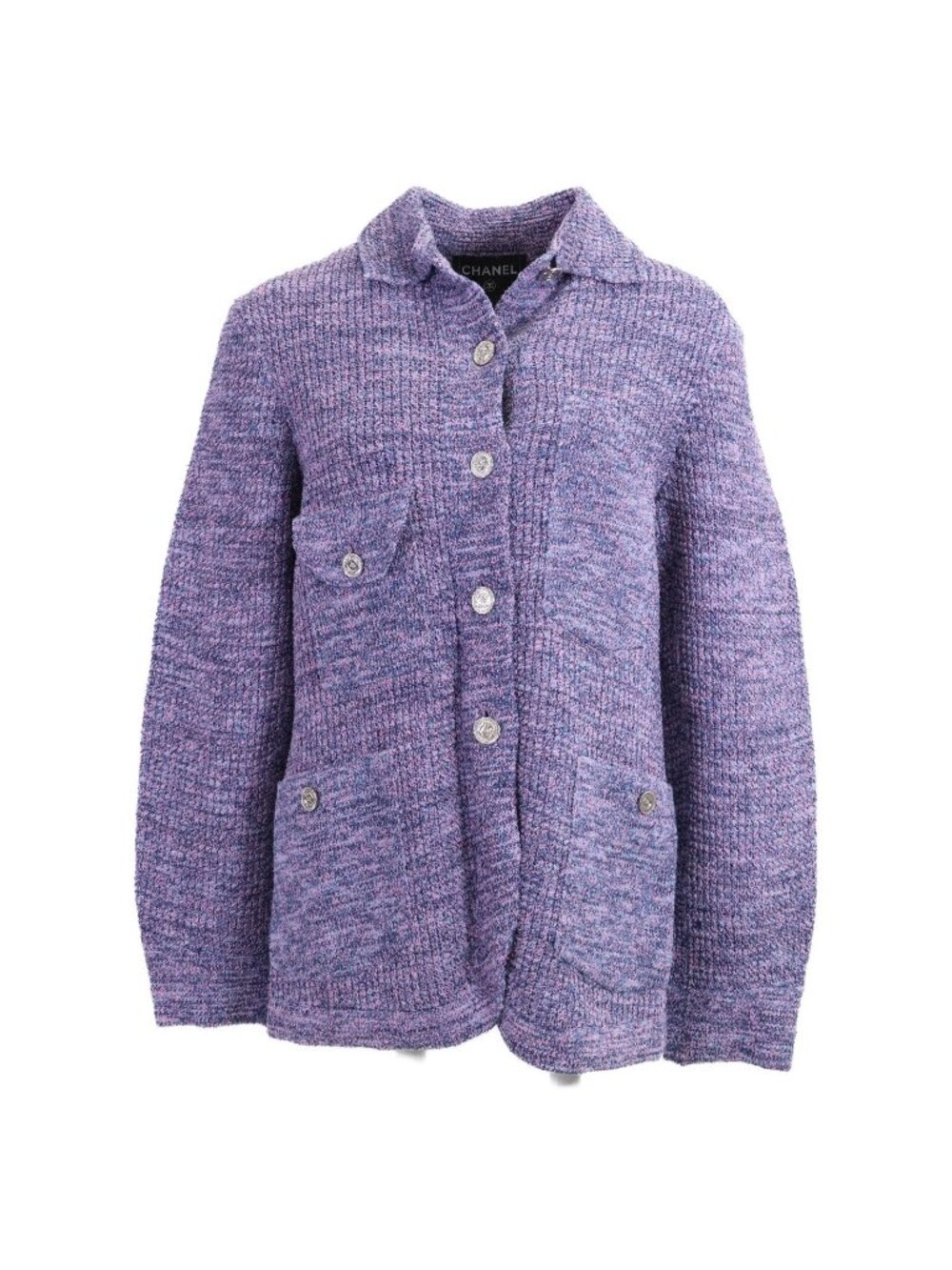 Chanel CC Logo Button Knit Jacket 34